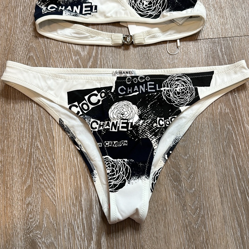 Chanel 20p Two Piece swimsuit Top 36 Bottom 40 - Picture 3 of 8